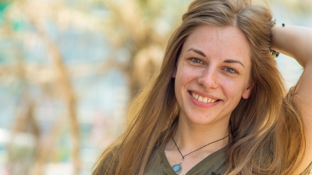 young girl with blonde hair