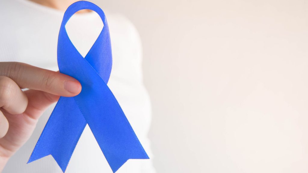 blue ribbon for colorectal cancer awareness