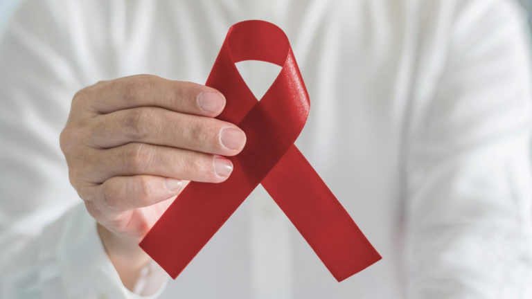 red ribbon for multiple myeloma awareness