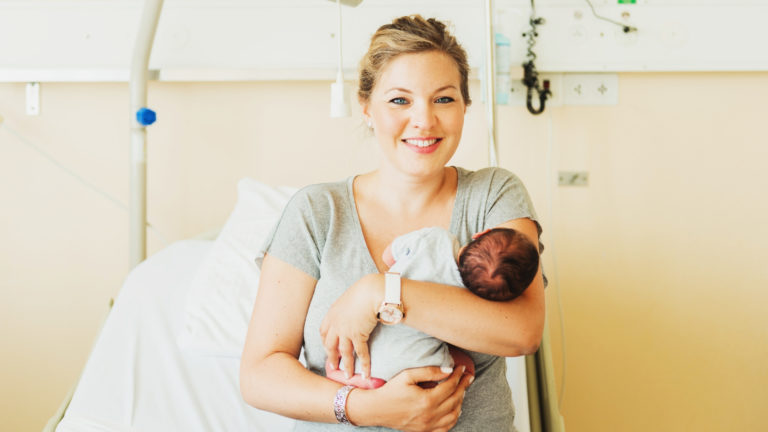 recovering from birth in the hospital